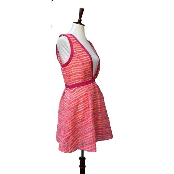 Nasty Gal Women's Coral Plunging Strappy Mini Dress Size L - Picture 12 of 16